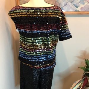 Vici size M sequin top. Fun flirty top with one sleeve.